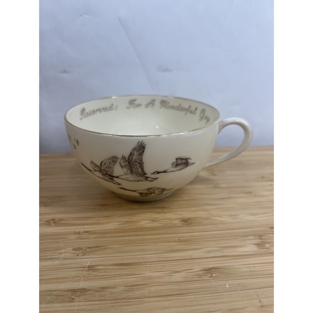 Vintage Lenox China Cup "Reserved For A Wonderful Guy" USA‎ Gold Trim